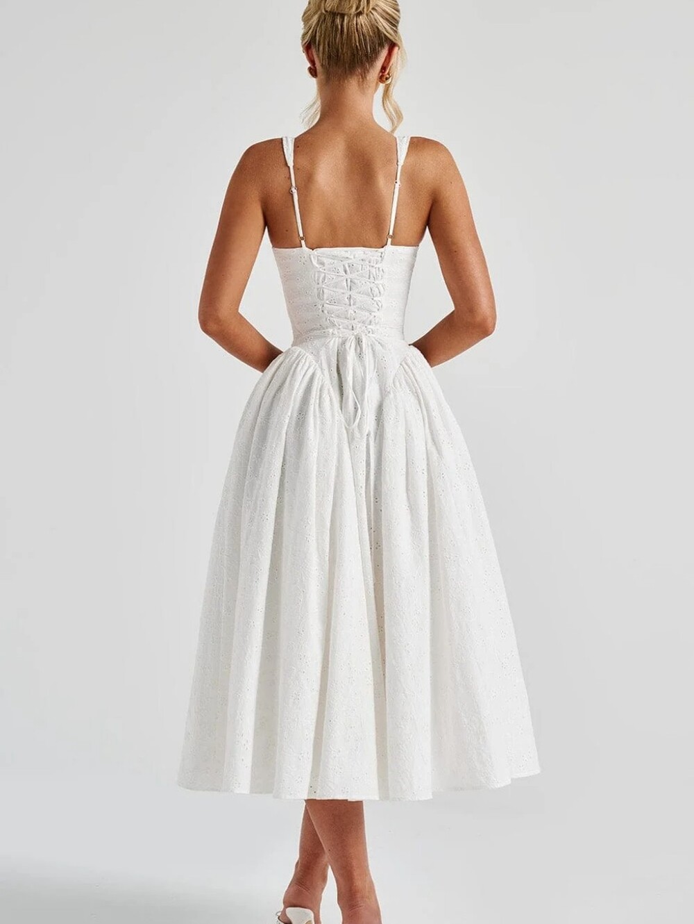 Vestido midi Monroe - Marfil Babyboo NWT $194 - Picture 12 of 15